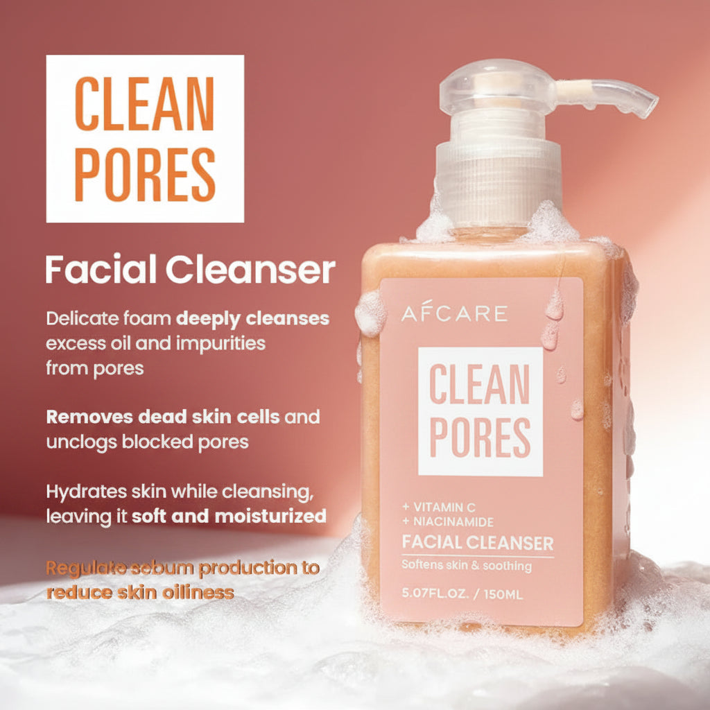 Natural VitaminC Cleanser All Face Wash 150ml Deep Cleans Dissolves Grease Brightens Skin Good With Hyaluronic acid